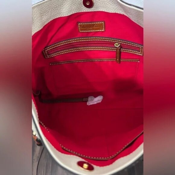 Dooney & Bourke NWT $298 Bone White Leather Hobo Bag - Picture 4 of 12